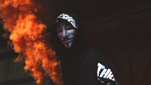 Preview wallpaper mask, colored smoke, hood, smoke