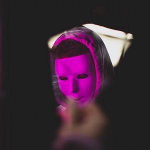 Preview wallpaper mask, face, reflection, mirror, dark