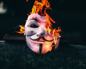 Preview wallpaper mask, fire, flame