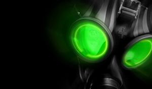 Preview wallpaper mask, gas mask, light, glow