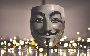 Preview wallpaper mask, glare, bokeh, anonymous