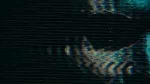 Preview wallpaper mask, glitch, stripes, noise, dark, scary