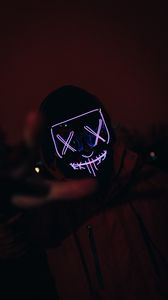 Preview wallpaper mask, glow, neon, dark