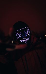 Preview wallpaper mask, glow, neon, dark