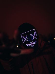 Preview wallpaper mask, glow, neon, dark