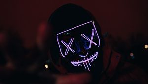 Preview wallpaper mask, glow, neon, dark
