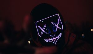 Preview wallpaper mask, glow, neon, dark
