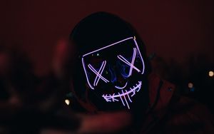Preview wallpaper mask, glow, neon, dark