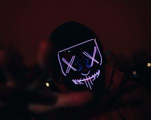 Preview wallpaper mask, glow, neon, dark