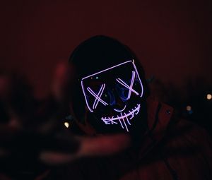 Preview wallpaper mask, glow, neon, dark