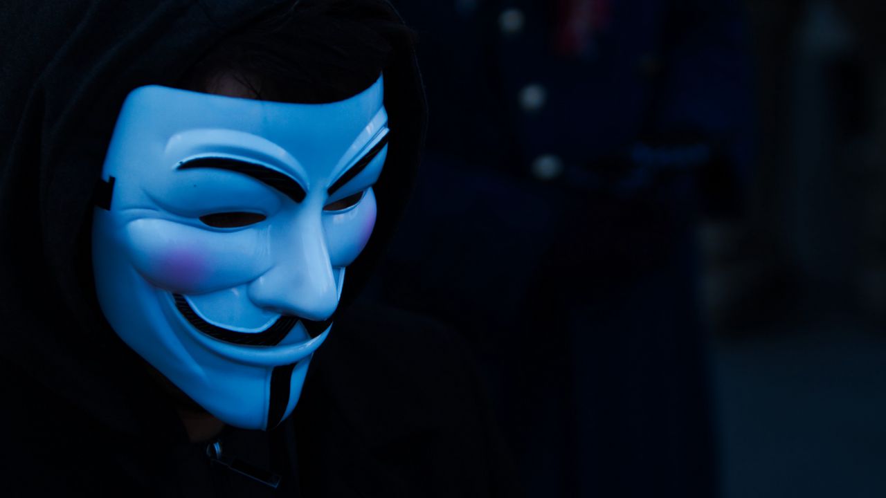 Wallpaper mask, hood, anonymous, face