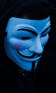 Preview wallpaper mask, hood, anonymous, face