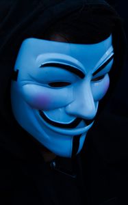 Preview wallpaper mask, hood, anonymous, face