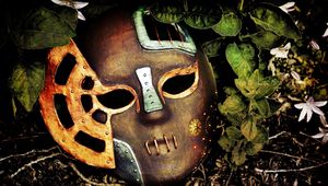 Preview wallpaper mask, leaves, dirt