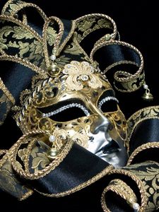 Preview wallpaper mask, masquerade, ribbons, patterns