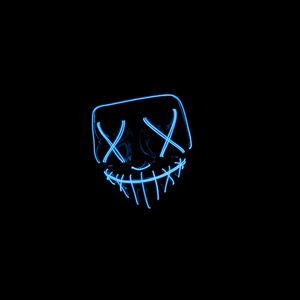 Preview wallpaper mask, neon, dark, darkness