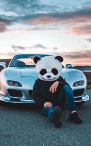 Preview wallpaper mask, panda, mazda, cars, racing