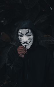 Preview wallpaper mask, person, anonymous