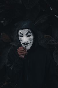Preview wallpaper mask, person, anonymous
