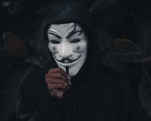 Preview wallpaper mask, person, anonymous