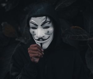 Preview wallpaper mask, person, anonymous