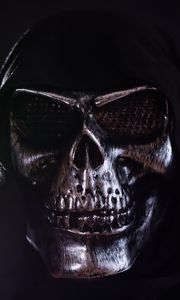 Preview wallpaper mask, skull, hood, dark