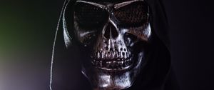 Preview wallpaper mask, skull, hood, dark