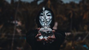 Preview wallpaper mask, splash, anonymous, hands