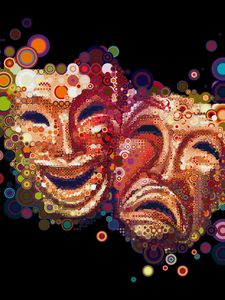 Preview wallpaper masks, emotions, colorful