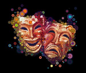 Preview wallpaper masks, emotions, colorful