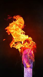 Preview wallpaper match, fire, darkness, flame