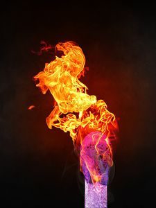 Preview wallpaper match, fire, darkness, flame