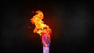 Preview wallpaper match, fire, darkness, flame