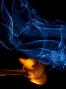 Preview wallpaper match, smoke, fire, dark, colored smoke