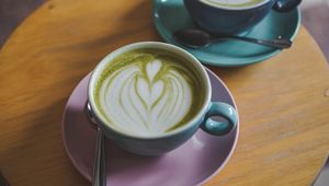 Preview wallpaper matcha, cup, drink, cafe