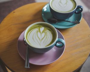 Preview wallpaper matcha, cup, drink, cafe