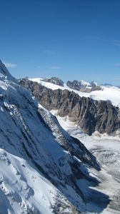 Preview wallpaper matterhorn mountain, solvay hut, snow, peaks