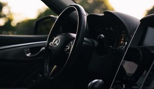 Preview wallpaper mazda, car, steering wheel, salon