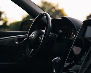 Preview wallpaper mazda, car, steering wheel, salon