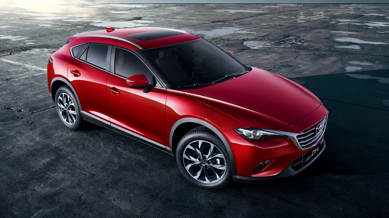 Wallpaper mazda, cx-4, red, side view