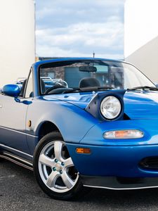 Preview wallpaper mazda mx-5, mazda, car, blue, headlight