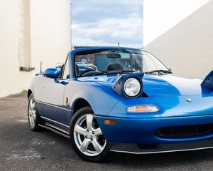 Preview wallpaper mazda mx-5, mazda, car, blue, headlight