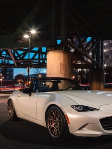 Preview wallpaper mazda mx-5, mazda, car, white, headlight