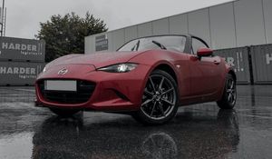 Preview wallpaper mazda mx 5, mazda, car, sports car, red, wet