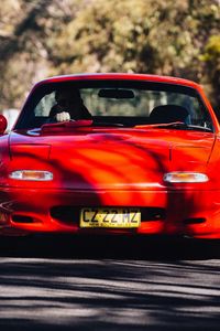 Preview wallpaper mazda rx-7, mazda, car, red, front view