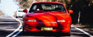 Preview wallpaper mazda rx-7, mazda, car, red, front view