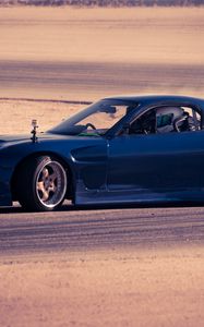 Preview wallpaper mazda, rx 7, blue, cars, speed