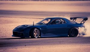 Preview wallpaper mazda, rx 7, blue, cars, speed