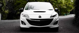 Preview wallpaper mazda, white, front view
