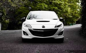 Preview wallpaper mazda, white, front view